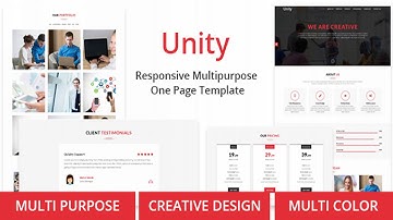 Unity - One Page Multipurpose Responsive Template | Themeforest Website Templates and Themes