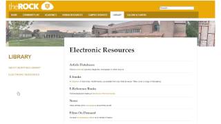 Library Orientation Tutorial for GCE