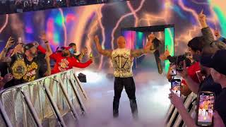 Celebrity Monday Night Raw on Netflix Begins and The Rock Entrance as The Final Boss Profile