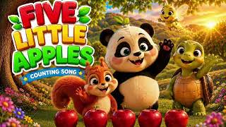 Five Little Apples 🍎 | Fun Counting Song for Kids | Mochi & Friends