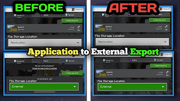 "Minecraft PE World Ko Application Storage Se External Storage Mein Kaise Transfer Karein?"