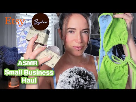 ASMR - Etsy Haul, Small Business, Soap Tapping, Bydee Swim & More (Chatty Whispers)