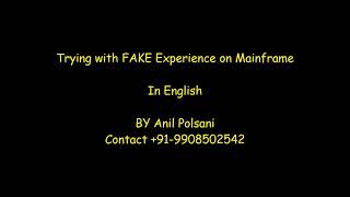 GET into Mainframe with Experience | Next Batch Details See below | Free Mock Interview| 9908502542
