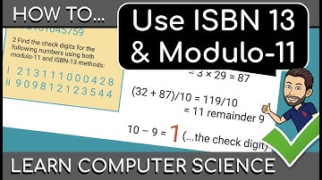 Using CHECK DIGITS - MODULO11 and ISBN13 - Data Transmission in Computer Science