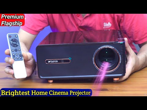 🔥Brightest Projector 2023⚡ Wzatco A1 Review ⚡ Closed Engine ⚡AUTO FOCUS ⚡4K HDR & HDMI