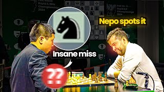 Celebrity INSANE MISS!! Ian Nepomniachtchi vs Wesley So | FIDE World Blitz 2024, Semi Finals Game 3 Profile