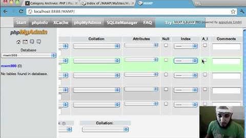 PHP & MySQL 2 - Creating Database and table from phpMyAdmin - Arabic