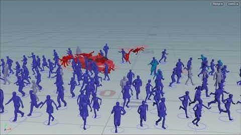 Houdini crowd simulation