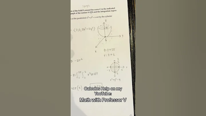 Look at this GORGEOUS 🤩🤩 Calculus 3 Exam! #mathwithprofessorv #calculusvideos #calculus #maths