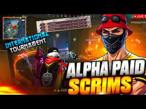 😎LIVE FREE FIRE ESPORTS -ALPHA PAID SCRIMS 💀09PM ‪@ROCKYRDX‬ #freefirelive#freefireesportindi
