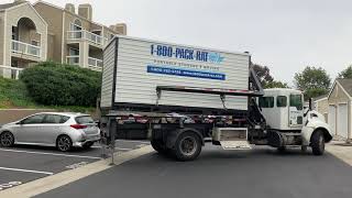 How 1-800-pack-Rat place and pickup the containers