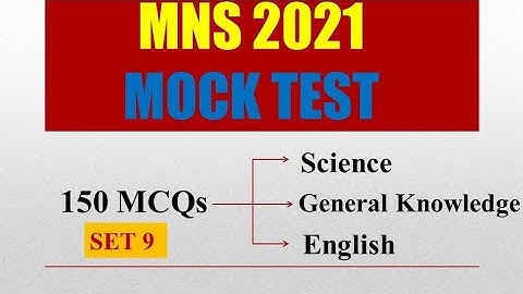 MNS mock test 9 | Sunday mock test series