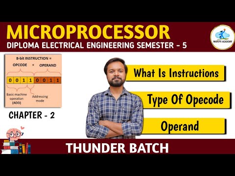 What is instruction/Types/Opcode/operand/microprocessor/CH2 #marutiacademy#gtu_exam #microprocessor