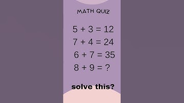 Can u solve this ?#shortsviral #shortsfeed#youtube#iqtest #mathspuzzle l#viral#quiztime @quiz_game15