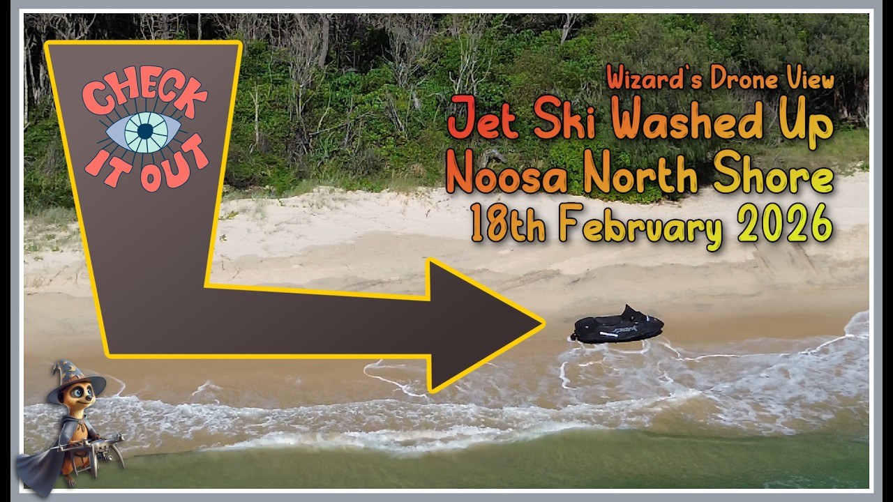 Jet Ski Washed Up Noosa North Shore, Noosa Heads, Sunshine Coast