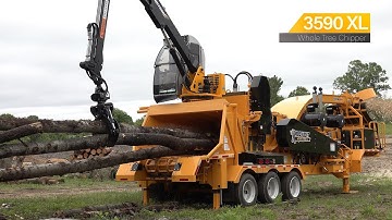 Bandit 3590XL Whole Tree Chipper with Rotobec Cab/Loader