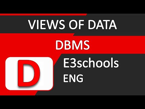 Views of Data | DBMS Tutorial | E3Schools English