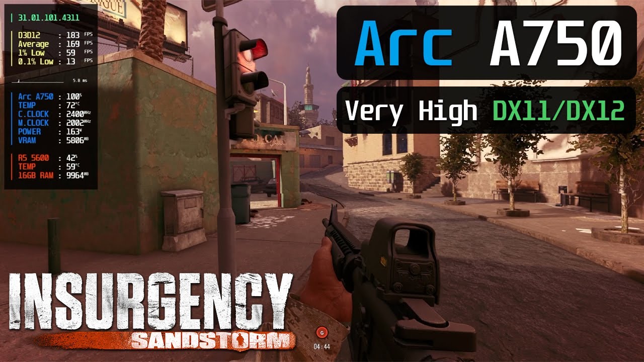 Intel Arc A750 8GB Insurgency Sandstorm DX11 & DX12 Very High