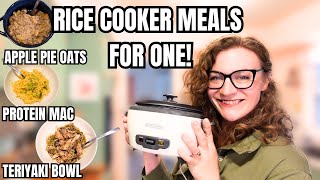 MEALS FOR ONE IN MY RICE COOKER! FULL DAY OF SINGLE SERVING RECIPES!