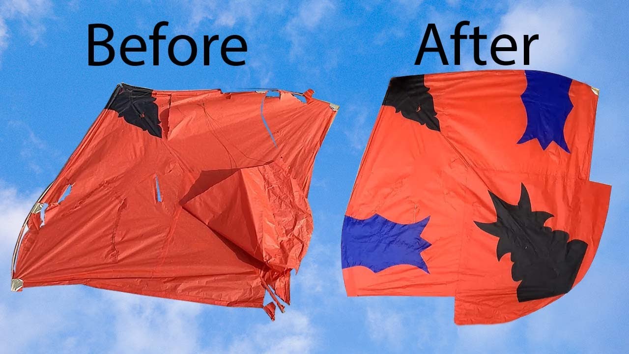 How To Repair an Old kite to a new kite Kite Fixing DIY Kite Kite