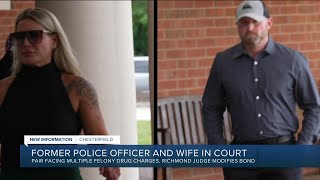 Former Chesterfield officer, wife facing drug charges appear in court