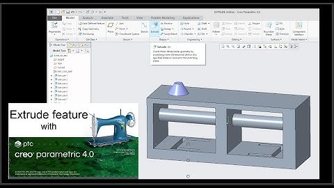 PTC Creo 4.0 tutorial: How to create Extrude feature in Creo
