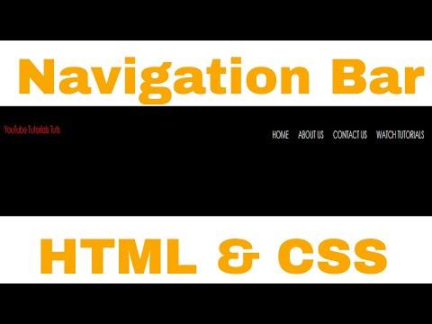 How to create nav bar using HTML & CSS | YouTube Tutorials Tuts