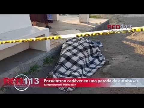 VIDEO Encuentran cadáver en una parada de autobuses de la carretera Zamora-Carapan