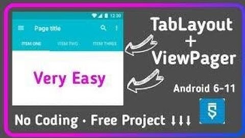 How to make view pager + tablayout in Sketchware