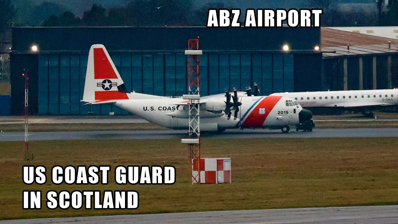 US COAST GUARD HC-130J AT ABERDEEN AIRPORT (ABZ)  🔴 18/1/26