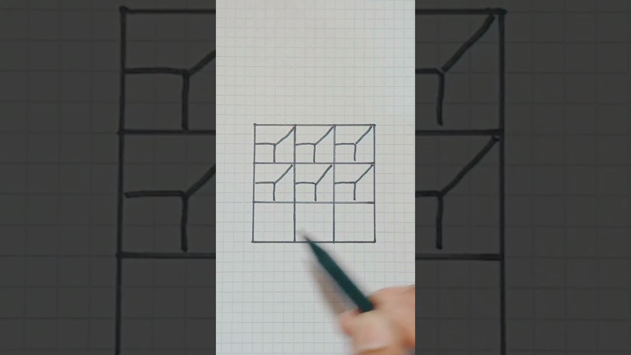 Menggambar 3d Pola Geometris 
