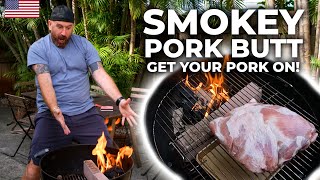 How a Chef Cooks Smoked Pork Butt on a Weber Grill