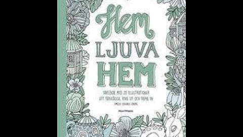 Hem ljuva hem Coloring Book by Emelie Lidehäll Öberg, Swedish coloring book