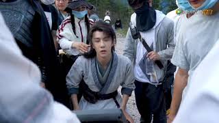 20210110 NEW Legend Of Fei Weibo Update • Behind The Scene Xie Yun - Wang Yibo 💚💚💚