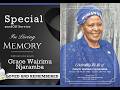 Grace Njaramba S Sendoff Service