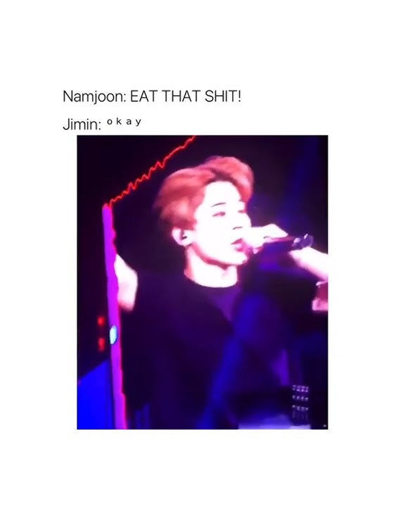 Namjoon during Anpanman said :Eat that shit, jimin replied: okay🤣 #bts #namjoon #jimin #anpanman