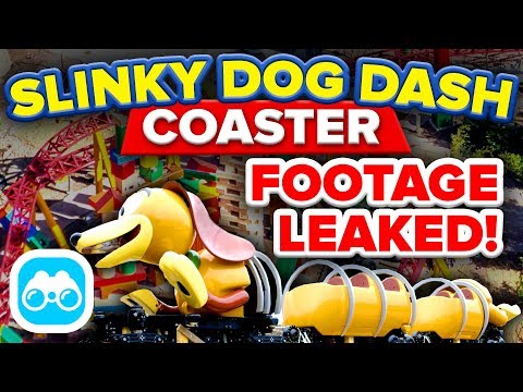 LEAKED FOOTAGE of the Slinky Dog Dash Coaster in Toy Story Land! - Disney News Update