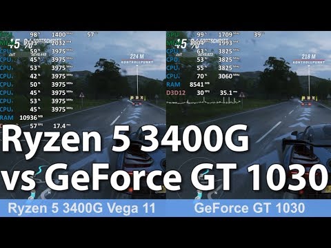 GeForce GT 1030 vs Ryzen 5 3400G Vega 11  iGPU Gaming Comparison