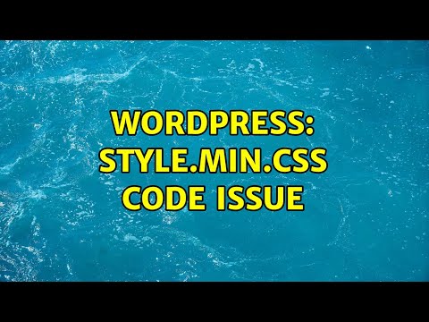 Wordpress: style.min.css code issue