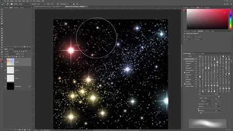 Custom Photoshop star brush and space painting tutorial