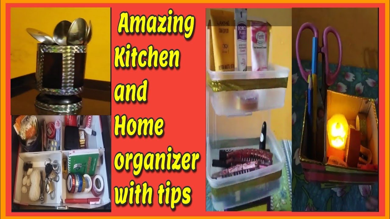 Amazing kitchen and Home organizer with tips in Kannada /Zero cost organizer YouTube