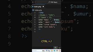 PHP - Memberikan Komentar #shortvideo #shorts #coding #programming  #php