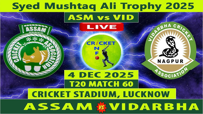 Assam vs Vidarbha | ASM vs VID Live | 72nd Match of Syed Mushtaq ...