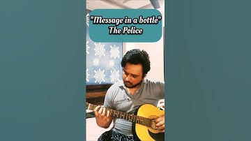 Day 84 of iconic riff | Message in a bottle by The Police | acoustic guitar🎸 #shorts