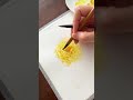 Immersive flower painting is both soothing and stress-relieving. Watercolor painting yello