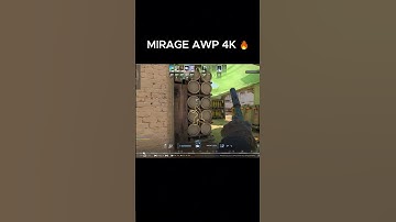 CS2 Mirage AWP 4 Kills 🔥 Clean Sniper Shots #shorts