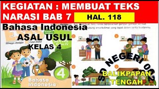 BAHASA INDONESIA KELASA 4 CONTOH MEMBUAT TEKS NARASI BERDASARKAN GAMBAR HALAMAN 118