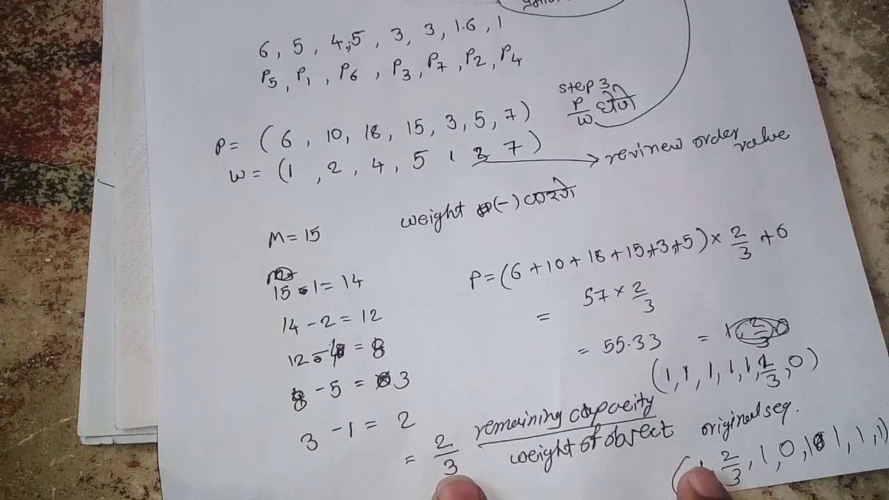 How to solve knapsack problem YouTube