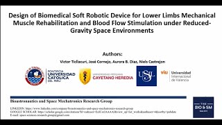Soft Biomedical Device for Muscles and Blood Flow in Reduced-Gravity | 1st MarsU Symposium 2021 screenshot 1