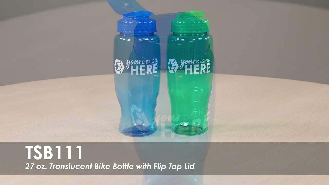 27 oz. Translucent Bike Bottle with Flip Top Lid | TSB111